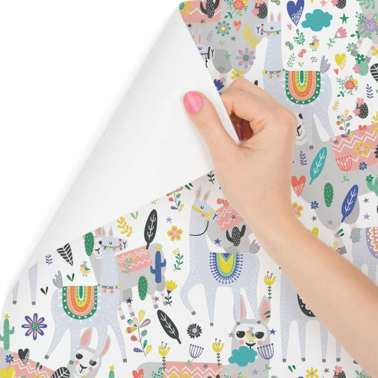 Tapeta Lamy, Zwierzęta, Kwiaty, Do Pokoju Dziecka