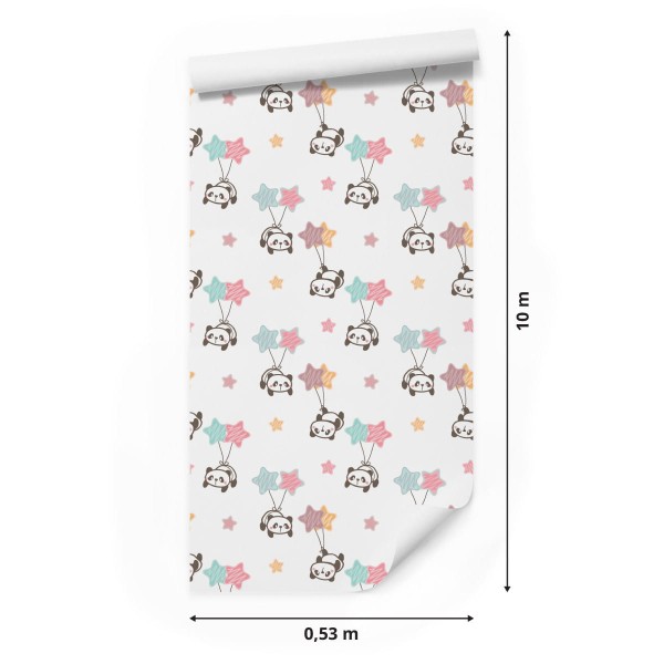 Tapeta Dla Dzieci – Gwiazdki I Pandy