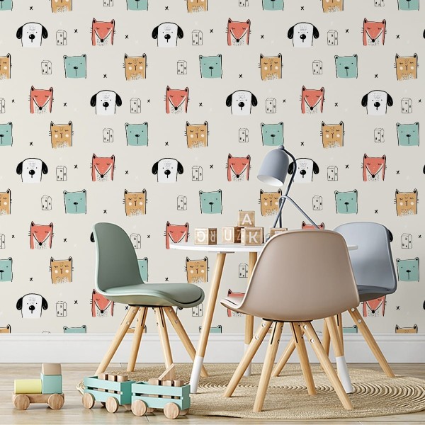 Tapeta Kolorowe Zwierzątka