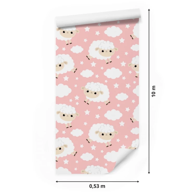 Tapeta Dla Dzieci - Śliczne Owieczki I Chmurki