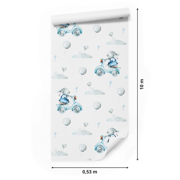 Tapeta Króliczki I Serduszka