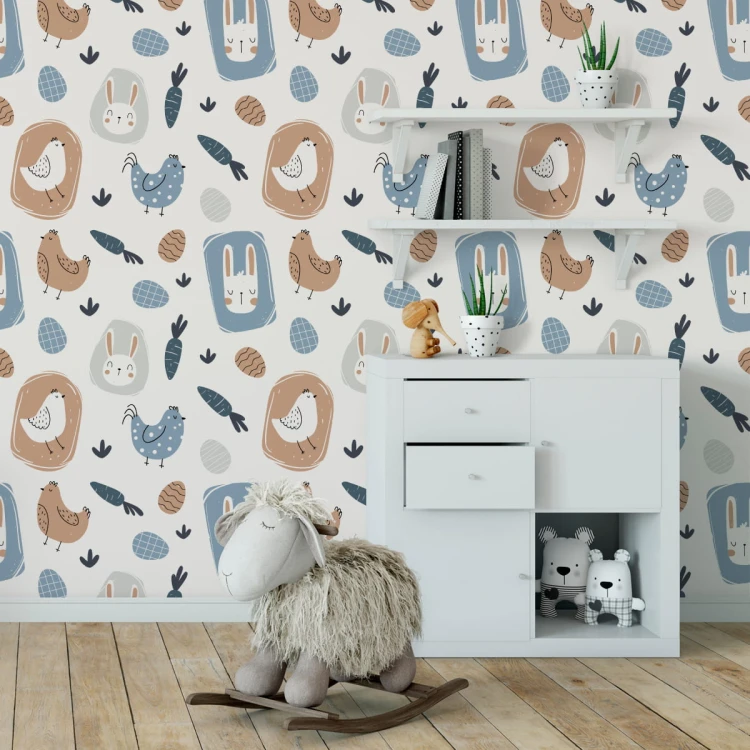 Tapeta Króliki Ptaki