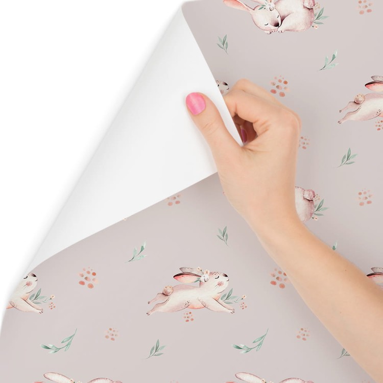 Tapeta Króliki Z Kwiatami