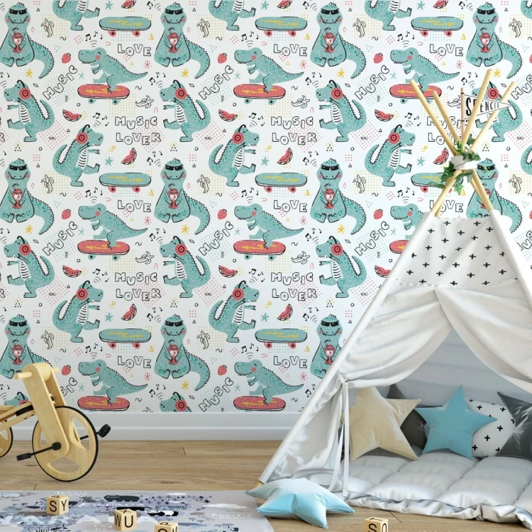 Tapeta Dla Dzieci, Krokodyle Deskorolki