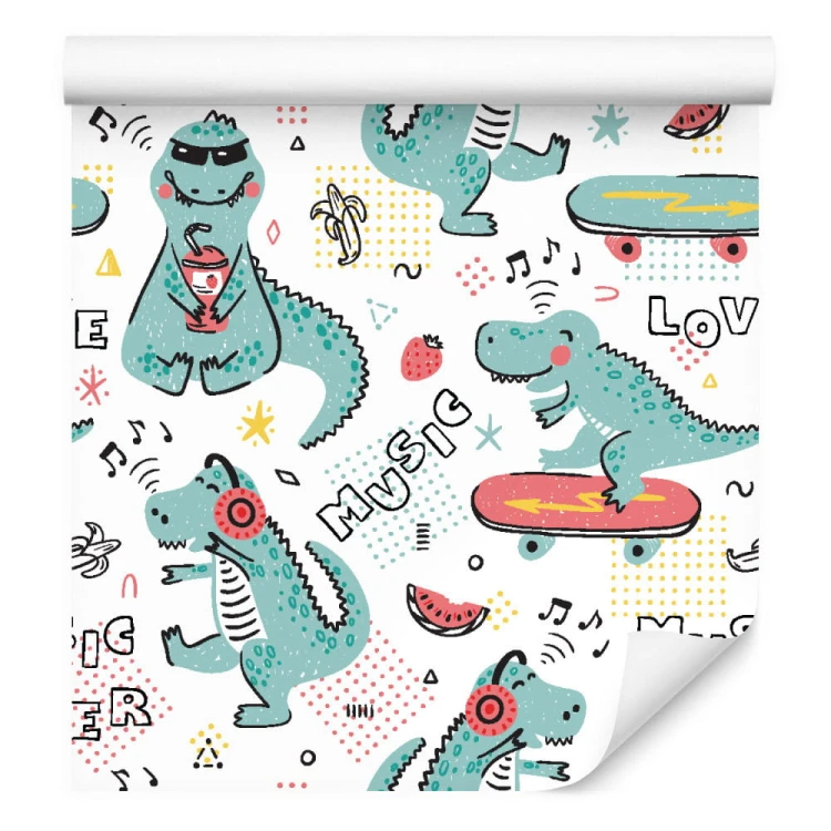 Tapeta Dla Dzieci, Krokodyle Deskorolki