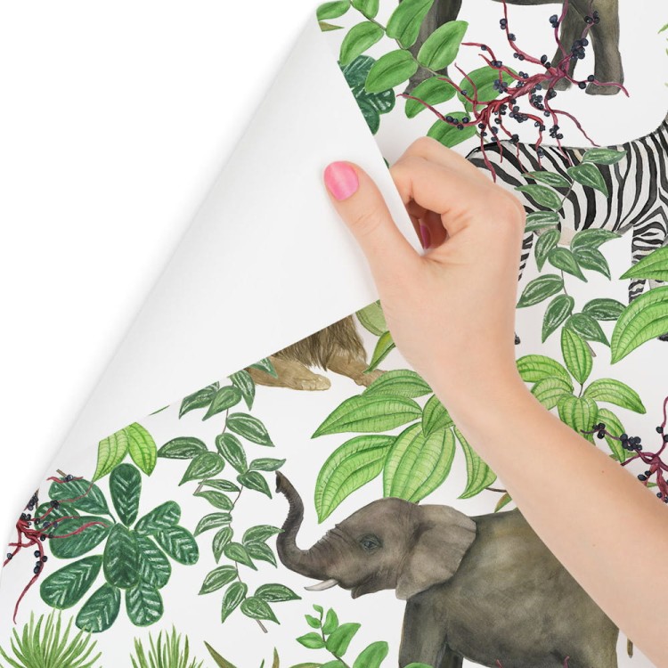 Tapeta – Dzikie Zwierzęta I Liście