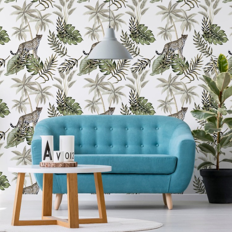 Tapeta – Dzikie Koty I Liście