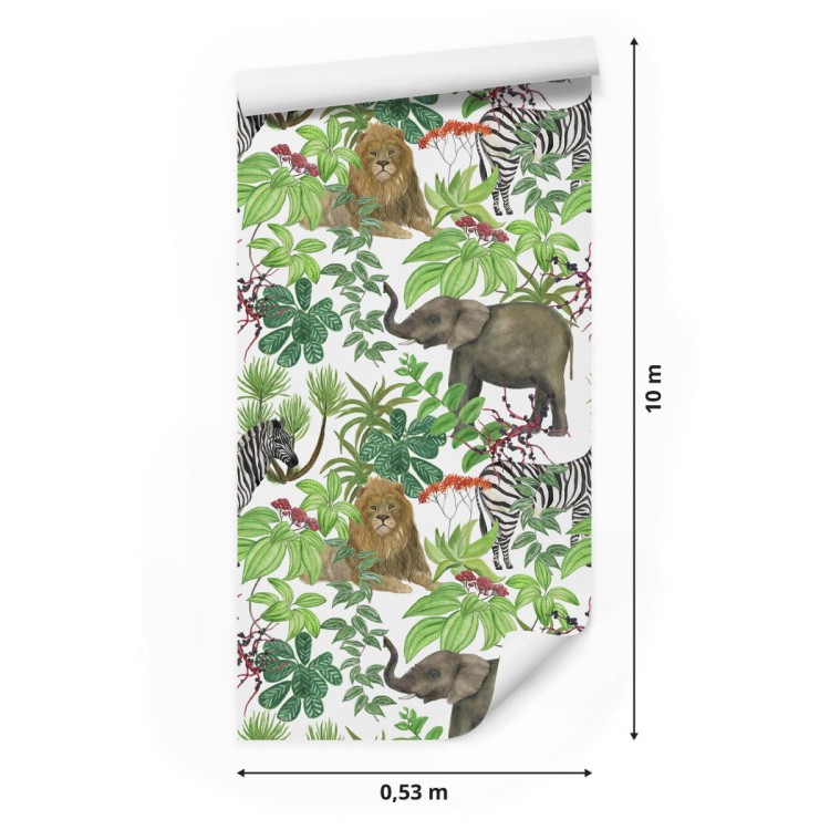 Tapeta – Dzikie Zwierzęta I Liście