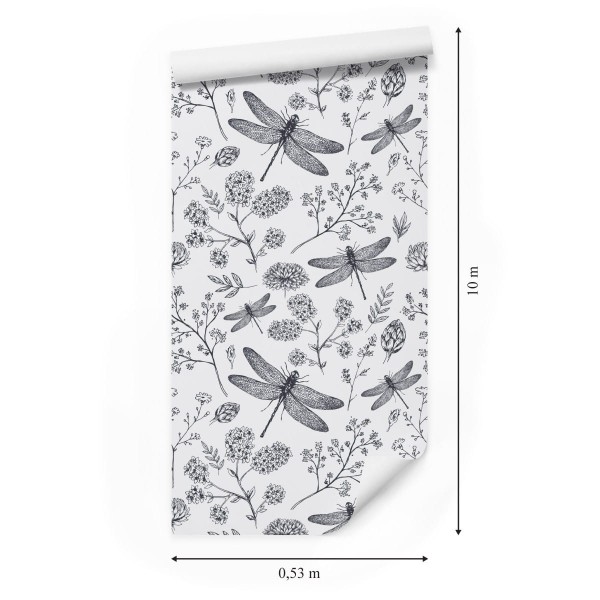 Tapeta Dla Dzieci, Motyle Rośliny Kwiaty