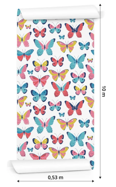 Tapeta Dla Dzieci - Śliczne Motylki