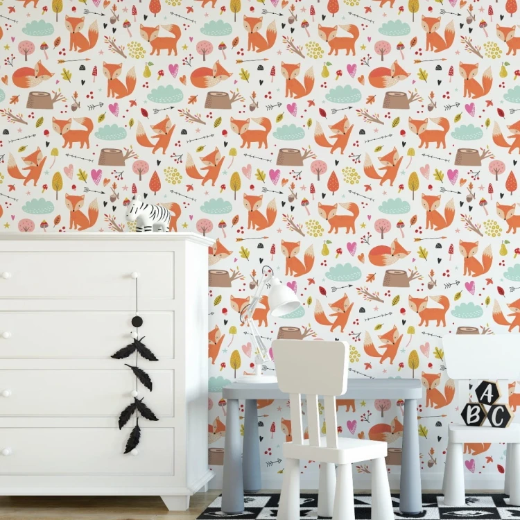 Tapeta Urocze Lisy W Lesie