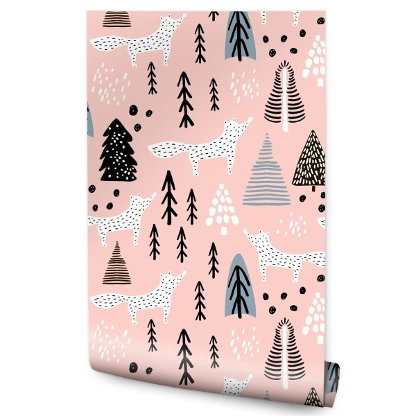 Tapeta Minimalistyczne Lisy W Lesie