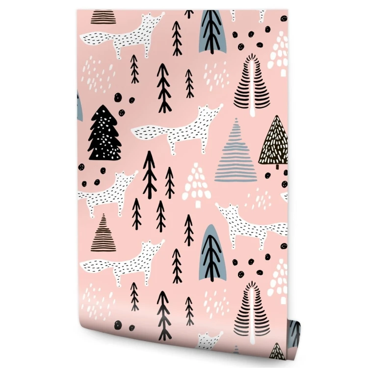 Tapeta Minimalistyczne Lisy W Lesie