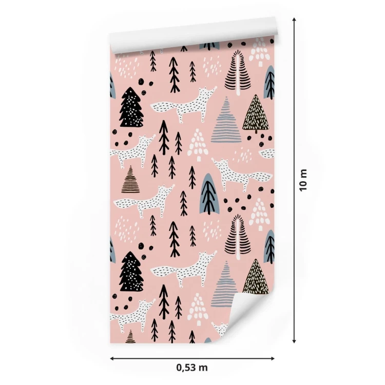 Tapeta Minimalistyczne Lisy W Lesie
