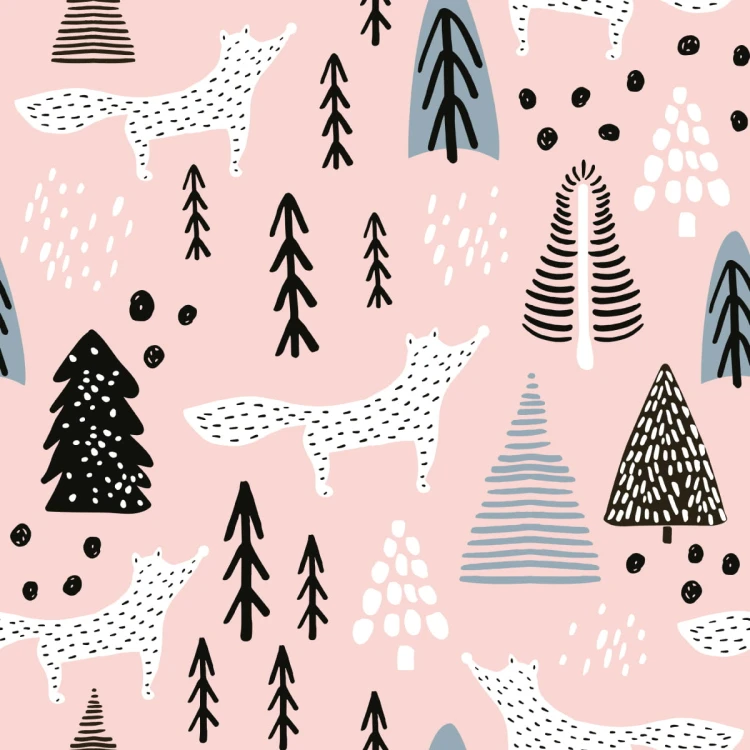 Tapeta Minimalistyczne Lisy W Lesie
