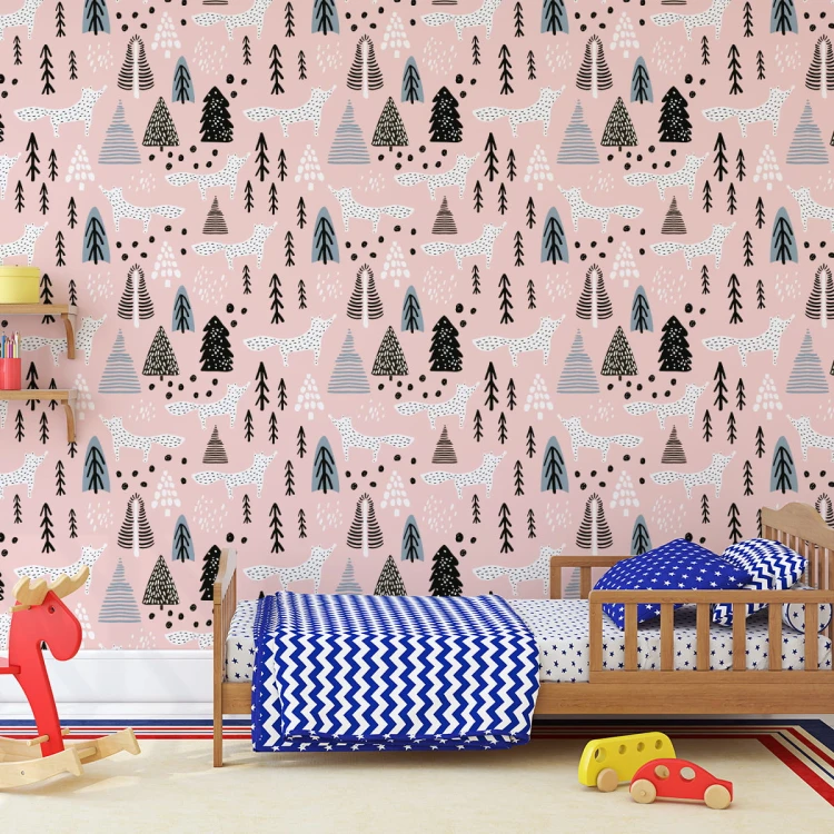 Tapeta Minimalistyczne Lisy W Lesie