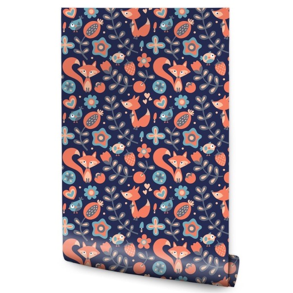 Tapeta Lisy Z Ptakami W Lesie