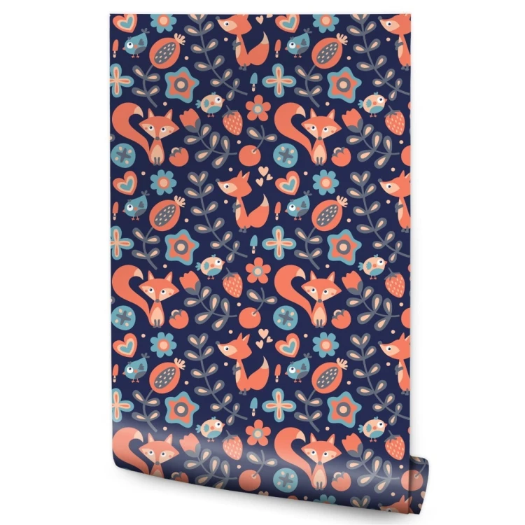 Tapeta Lisy Z Ptakami W Lesie