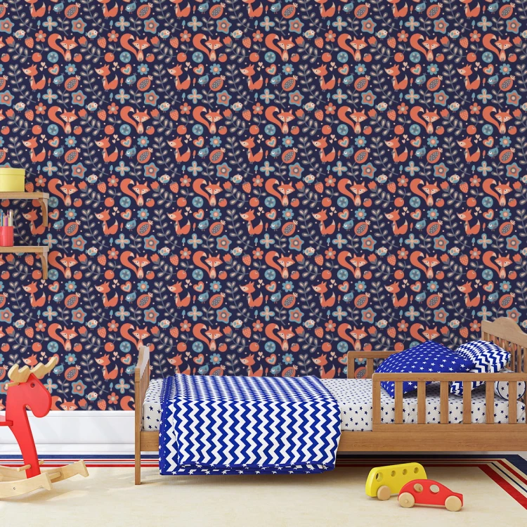 Tapeta Lisy Z Ptakami W Lesie