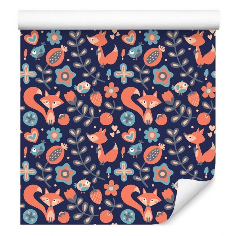 Tapeta Lisy Z Ptakami W Lesie