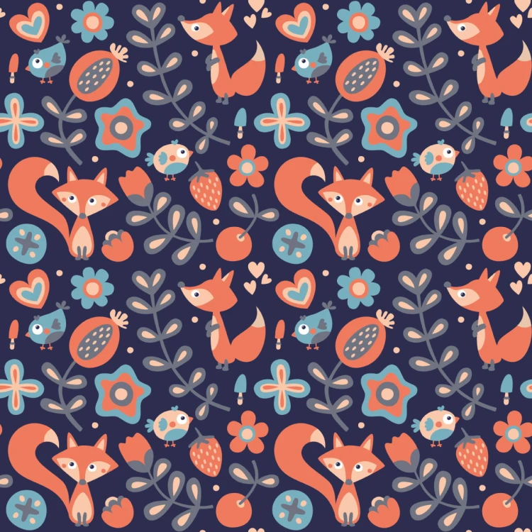 Tapeta Lisy Z Ptakami W Lesie