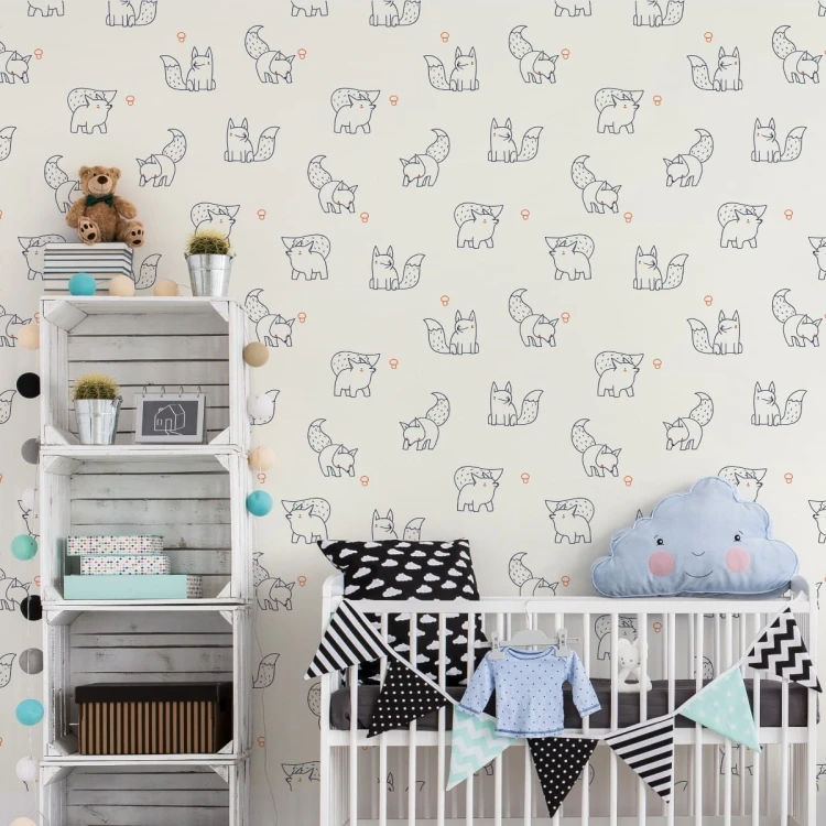 Tapeta Minimalistyczne Lisy