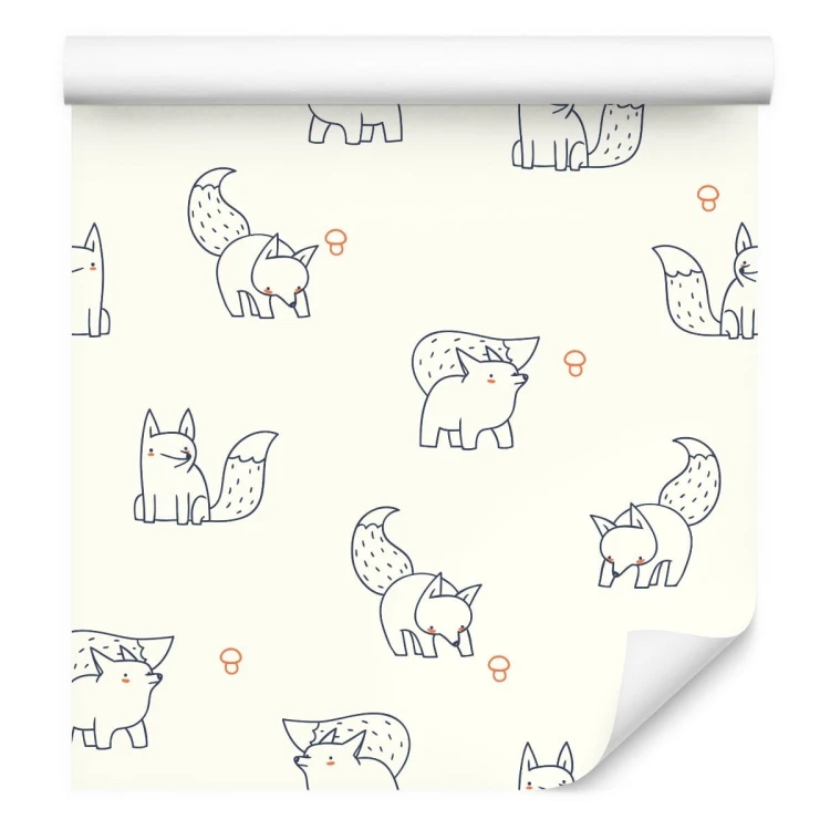 Tapeta Minimalistyczne Lisy