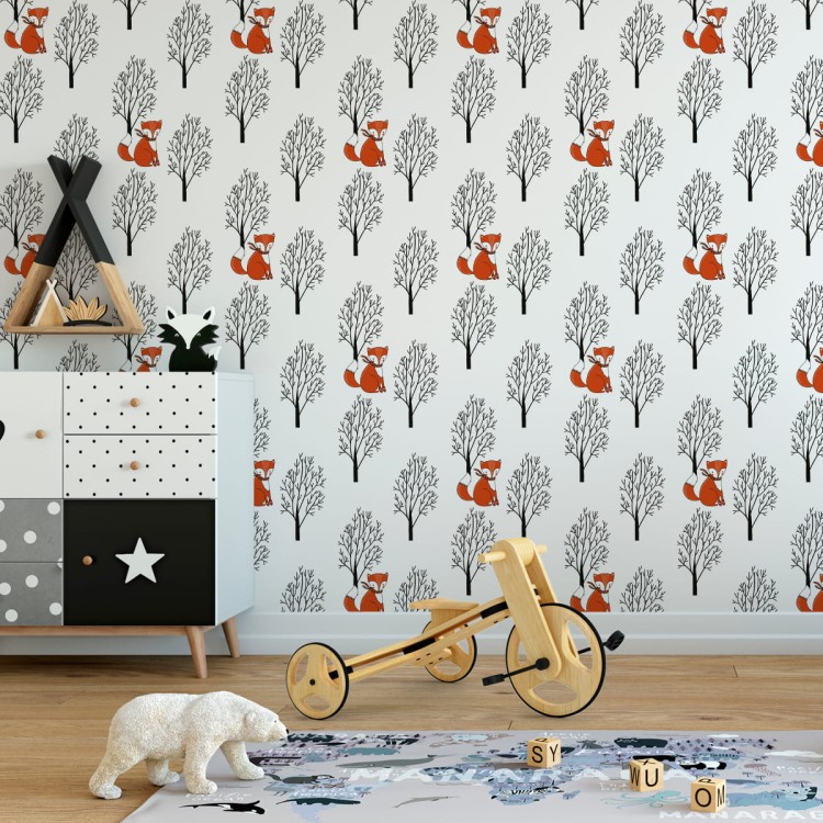 Tapeta Lisy Wśród Drzew