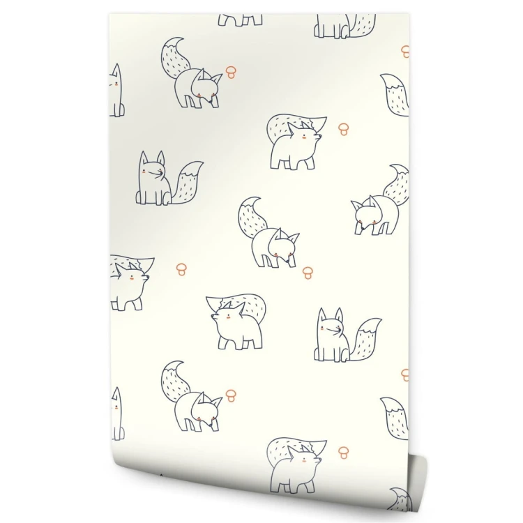 Tapeta Minimalistyczne Lisy