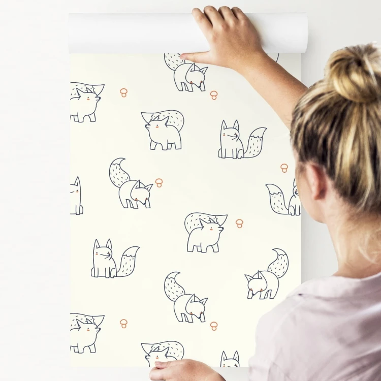 Tapeta Minimalistyczne Lisy