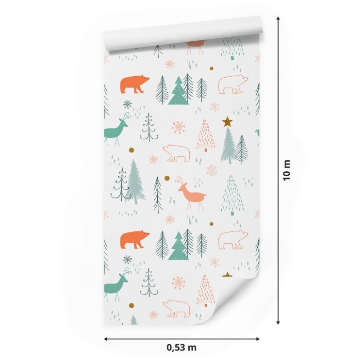 Tapeta Dla Dzieci – Niedźwiadki I Jelenie