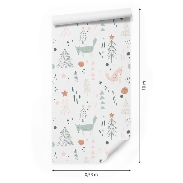 Tapeta Dla Dzieci – Lisy W Lesie