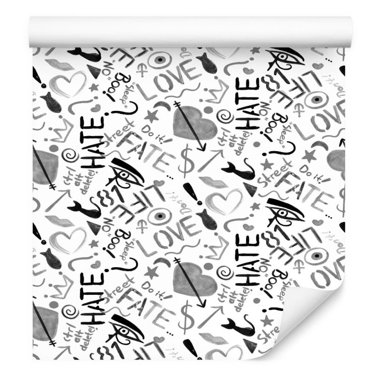 Tapeta Graffiti Z Sercami