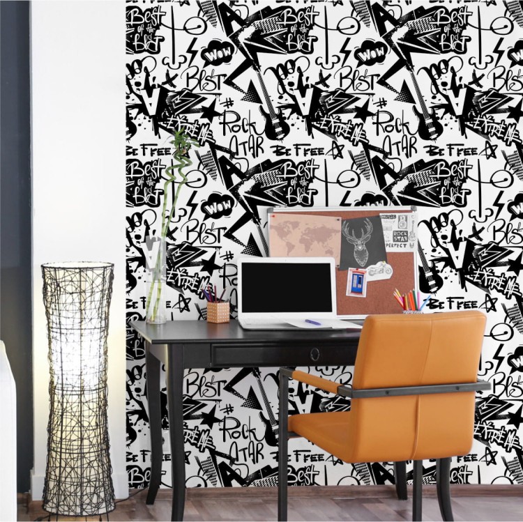 Tapeta Graffiti Z Gitarami