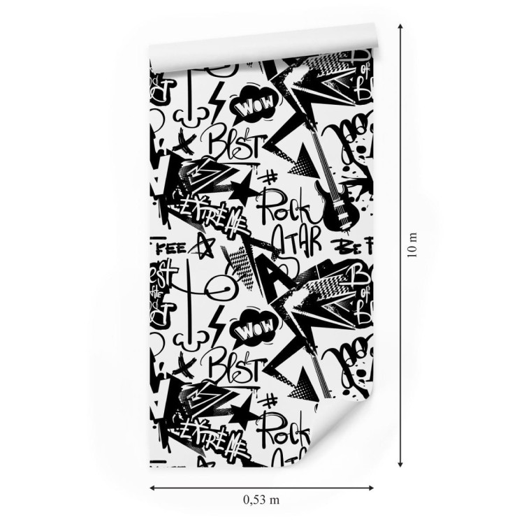 Tapeta Graffiti Z Gitarami