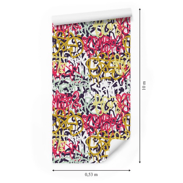 Tapeta Graffiti W Różnych Kolorach