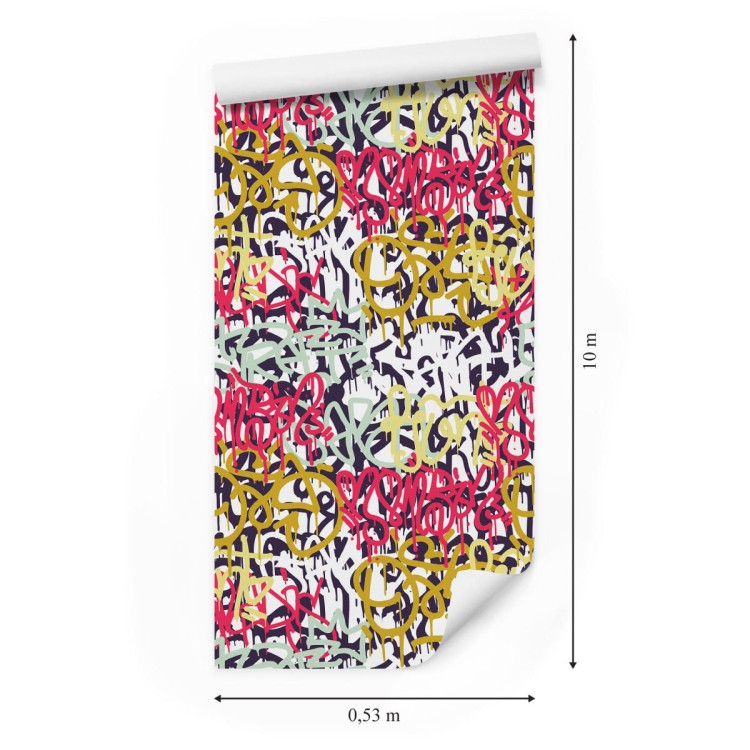 Tapeta Graffiti W Różnych Kolorach