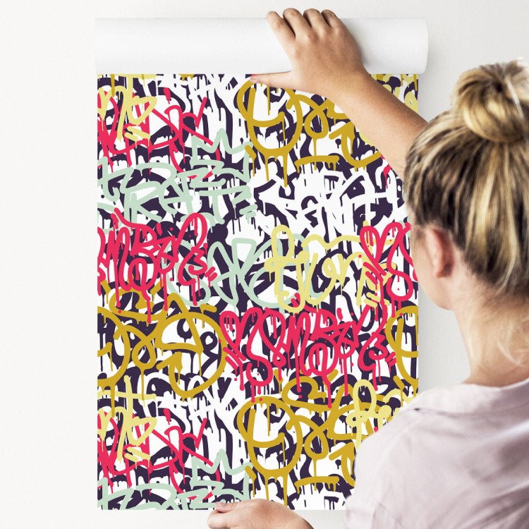 Tapeta Graffiti W Różnych Kolorach