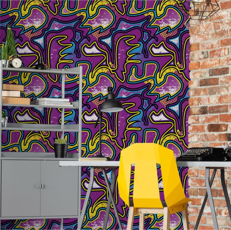 Tapeta Fioletowe Graffiti