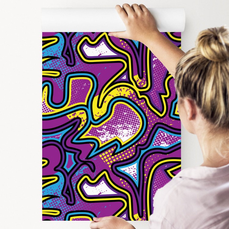 Tapeta Fioletowe Graffiti