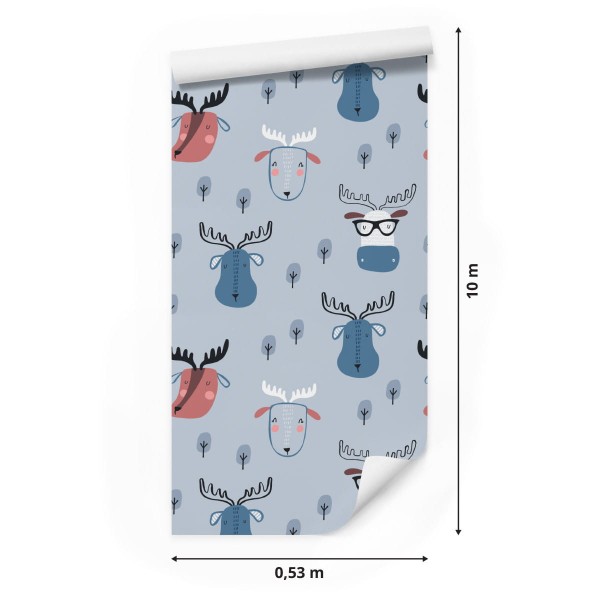 Tapeta Zwierzęta Leśne Styl Skandynawski