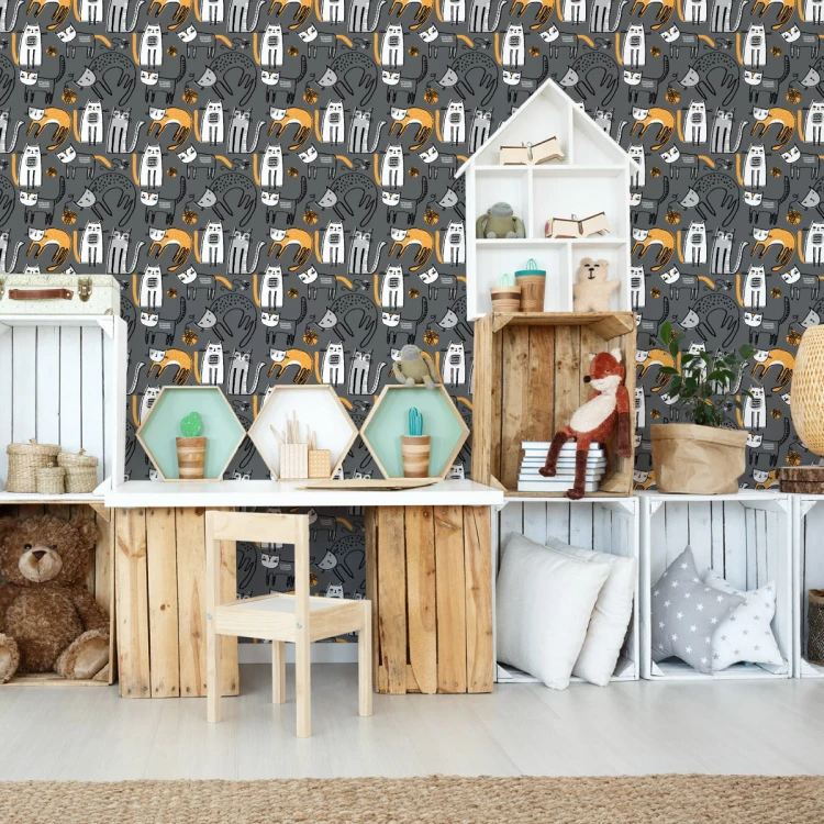 Tapeta Koty W Stylu Skandynawskim, Pokój Dziecięcy