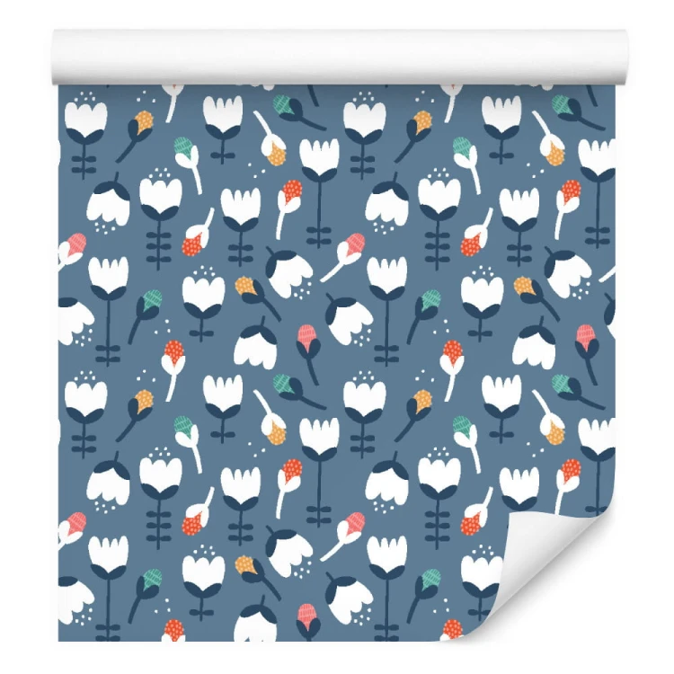 Tapeta Dla Dzieci, Kwiaty W Stylu Skandynawskim