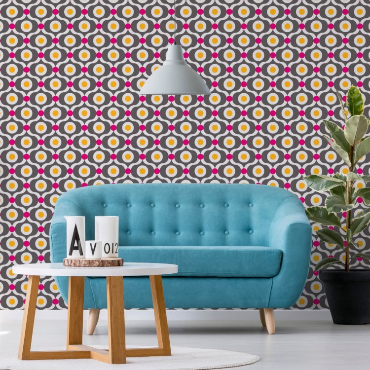 Tapeta Kolorowe Retro Wzory