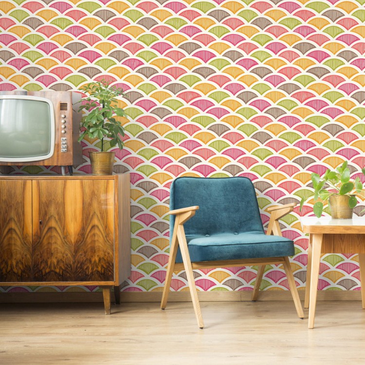 Tapeta Kolorowe Wzory Retro