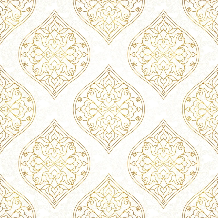 Tapeta Retro - Ornamenty W Stylu Wschodnim