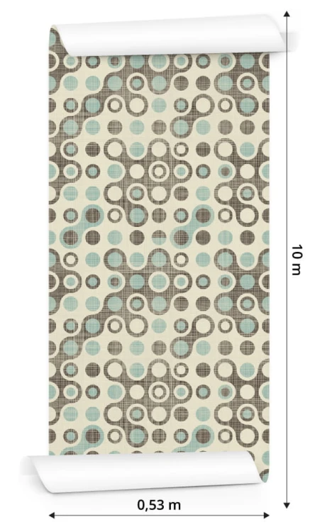 Tapeta Abstrakcyjne Koła W Stylu Retro