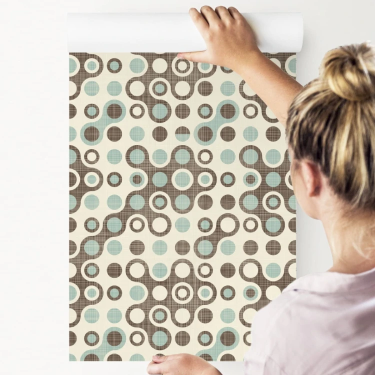 Tapeta Abstrakcyjne Koła W Stylu Retro