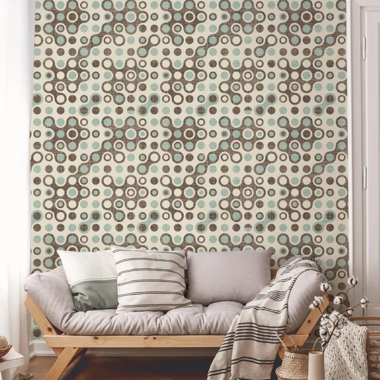 Tapeta Abstrakcyjne Koła W Stylu Retro