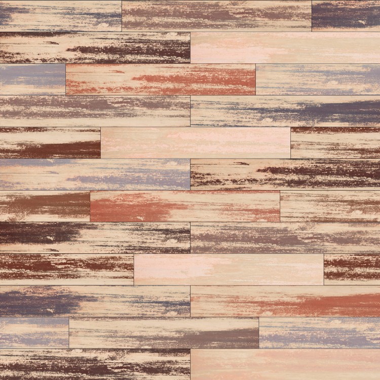 Tapeta Kolorowe Deski Drewniane W Stylu Retro